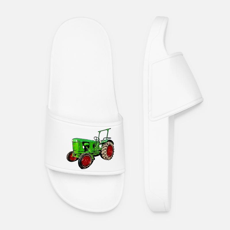 Alter Traktor Deutz D25 - Frauen Badelatschen - Weiß