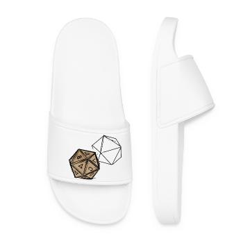 Cube RPG peint – Conception artistique des dés - Claquettes Femme - blanc - Devant