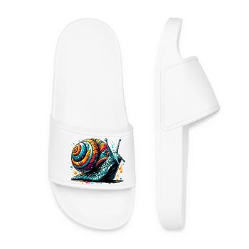 Schnecke - Frauen Badelatschen - Weiß - Vorne