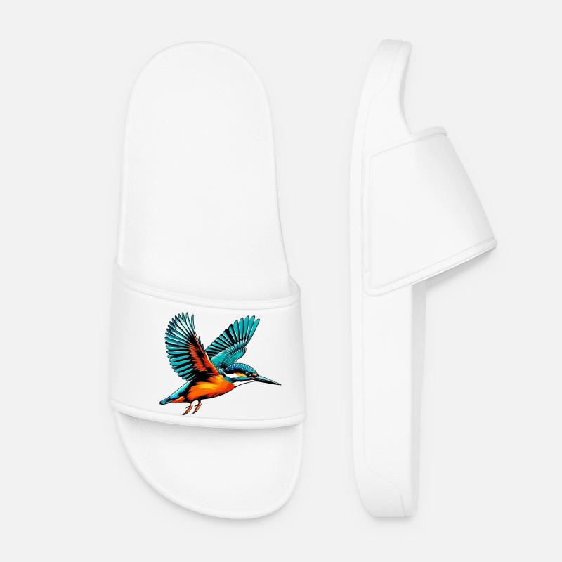 Eisvogel - Frauen Badelatschen - Weiß