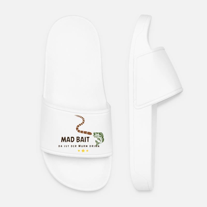 Mad Bait: Worm in the Bait - Women’s Pool Sliders - white