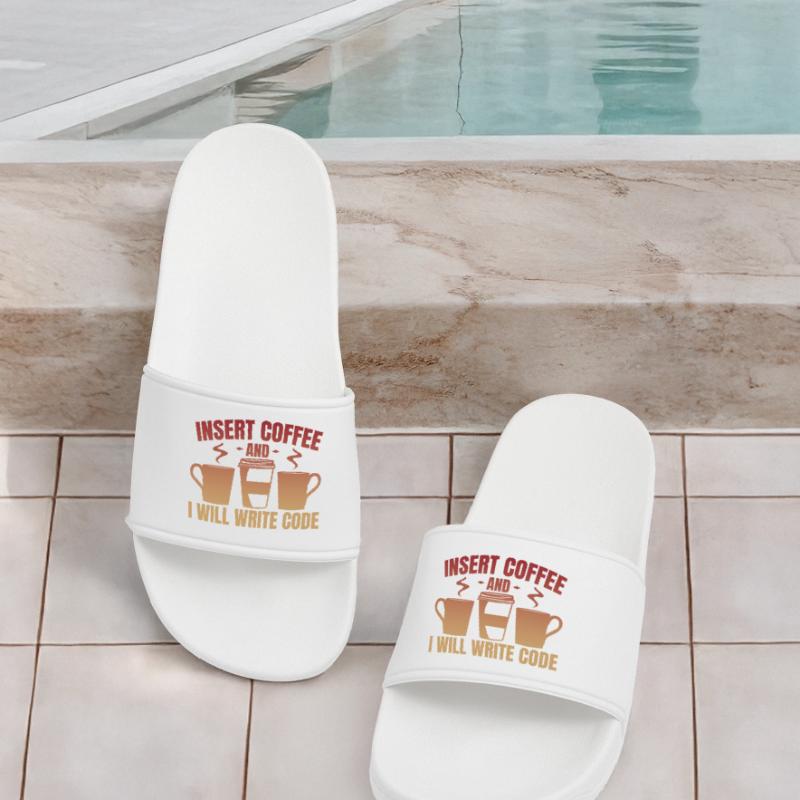 Throw in coffee and write code Women’s Pool Sliders