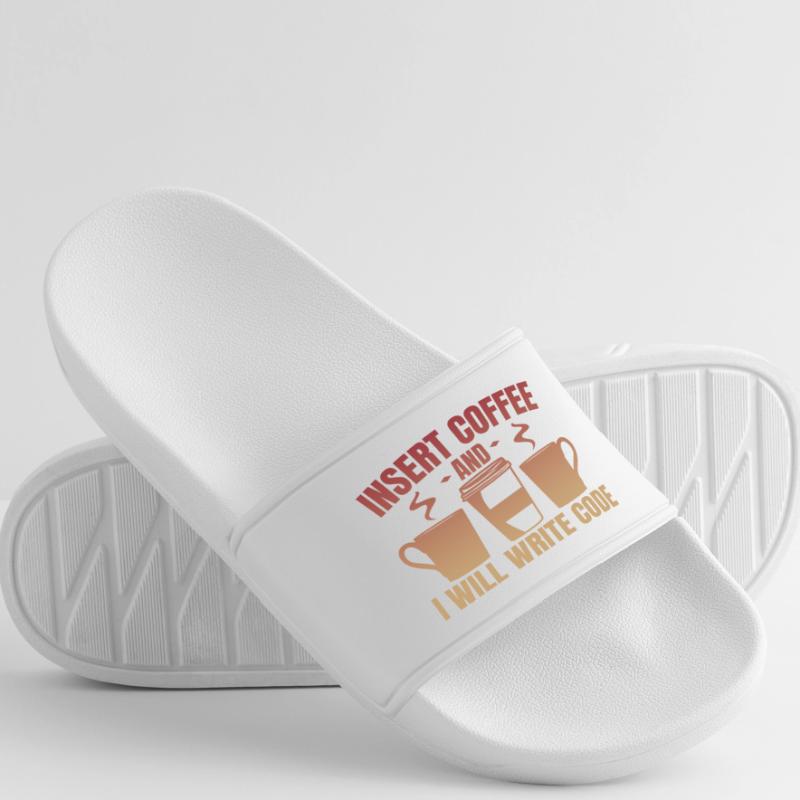 Throw in coffee and write code Women’s Pool Sliders