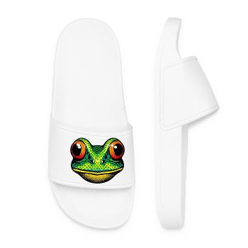 Frosch - Frauen Badelatschen - Weiß - Vorne