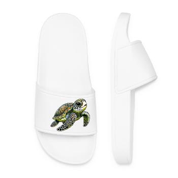 Tortue - Claquettes Femme - blanc - Devant
