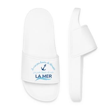 Pas besoin de thérapie voir la mer - Ancre - Océan - Claquettes Femme - blanc - Devant