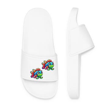 Bande dessinée Poisson 2 - Claquettes Femme - blanc - Devant