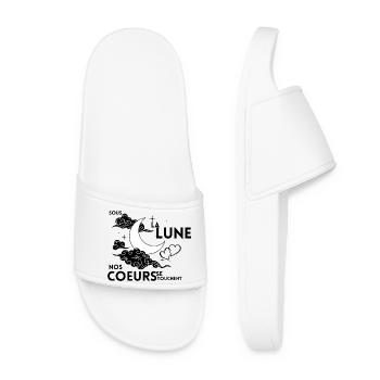 Under the moon our hearts touch - Women’s Pool Sliders - white - Front