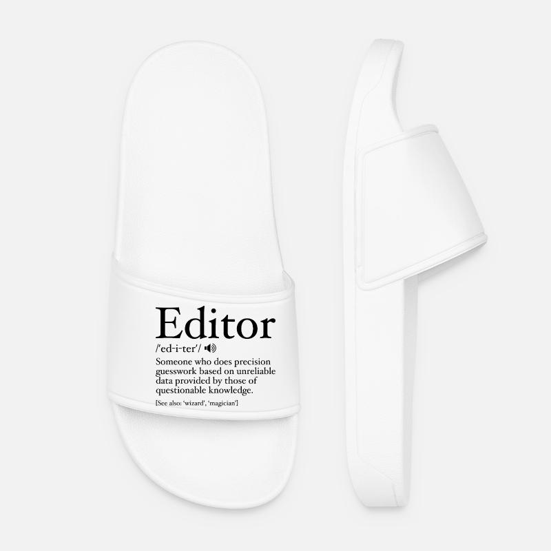 Lustige Editor-Definition Editor-Definition - Editor - Frauen Badelatschen - Weiß
