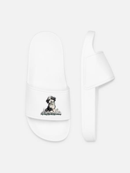 My dog eats all my money - Frauen Badelatschen - Weiß