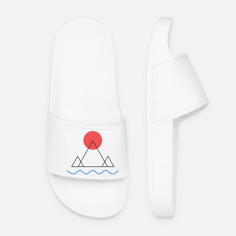 Minimal mountain - Women’s Pool Sliders - white