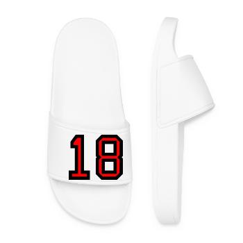 18. 18 ANS. 18e ANNIVERSAIRE. ANNIVERSAIRE 18 ANS. - Claquettes Femme - blanc - Devant