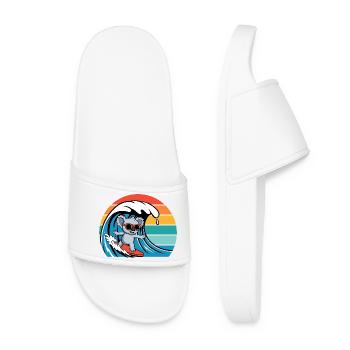 Koala Bear With Sunglasses Retro Surfers Koala - Women’s Pool Sliders - white - Front