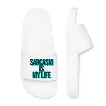 SARCASM IS MY LIFE - Women’s Pool Sliders - white - Front