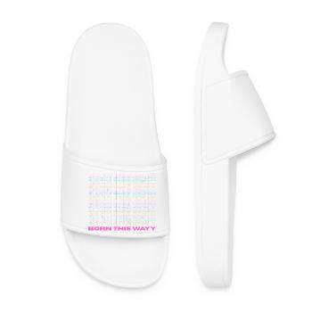 Fierté / CSD / Design LGBTQ+ « Born this way » - Claquettes Femme - blanc - Devant