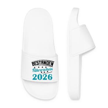 Driving License 2026 Driving Test Driving License Test - Women’s Pool Sliders - white - Front
