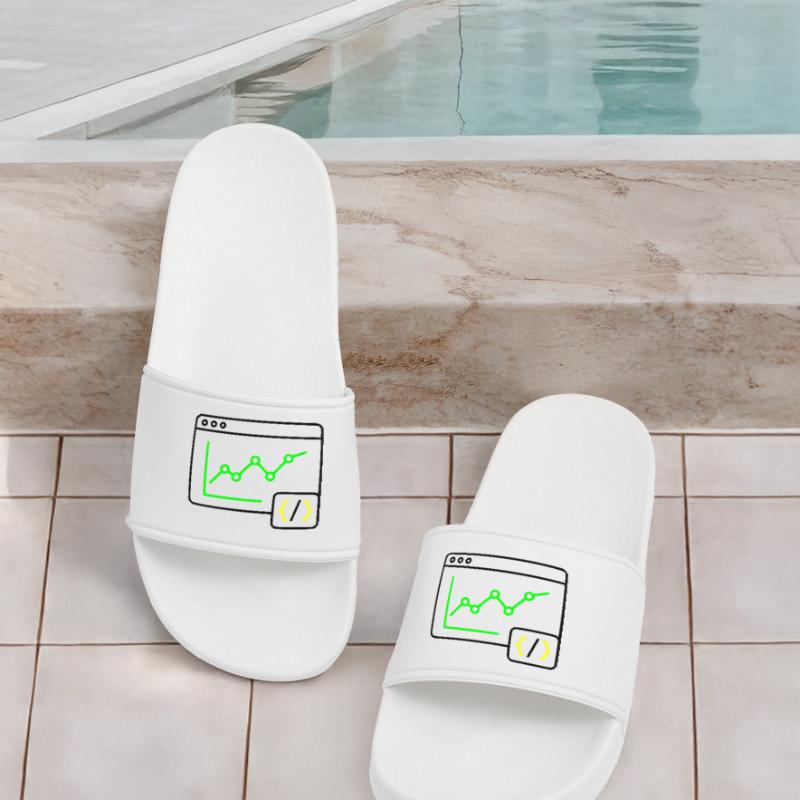 Web Analysis Chart Coding Browser Vector Women’s Pool Sliders