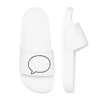 Personalize your own speech bubble comic - Women’s Pool Sliders - white - Front