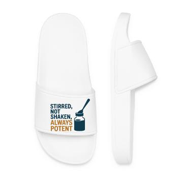 Homeopathy Stirred Not Shaken Potent Professional  - Women’s Pool Sliders - white - Front