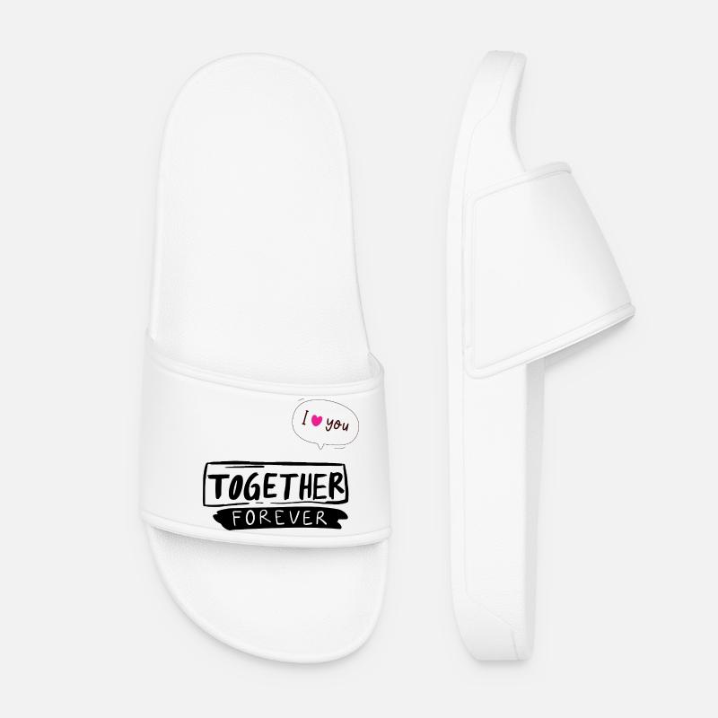 Together Forever - Women’s Pool Sliders - white