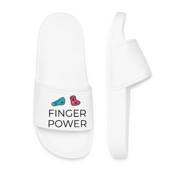 Bloc - Conception de la puissance des doigts - Claquettes Femme - blanc - Devant