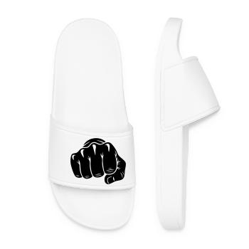 Karate Fist – Punch Attack - Women’s Pool Sliders - white - Front