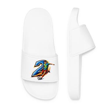 Conception d’action du joueur de maillot numéro 2 - Claquettes Femme - blanc - Devant