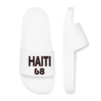 Bonne chance et amour pour la Journée haïtienne - Claquettes Femme - blanc - Devant