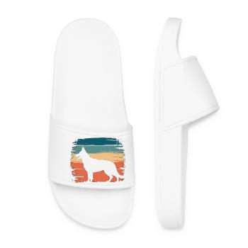 Dingo Australian Wild Dog Animal Lover Design - Women’s Pool Sliders - white - Front
