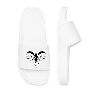 Bélier géométrique – Force & Courage - Claquettes Femme - blanc - Devant