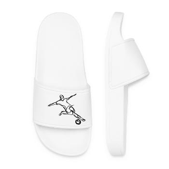 Footballer Sketch - Women’s Pool Sliders - white - Front