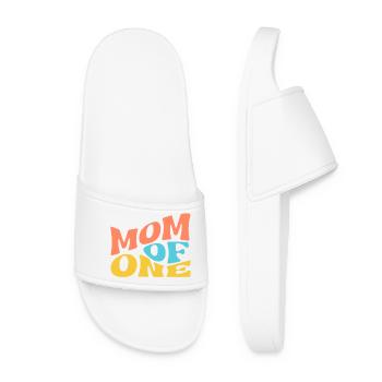 Mom of One - Frauen Badelatschen - Weiß - Vorne