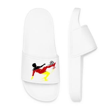 Retournée en pied aérien Allemagne Football - Claquettes Femme - blanc - Devant