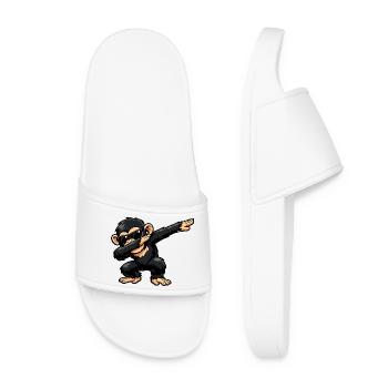 Chimpanzé en train de faire du dab - Claquettes Femme - blanc - Devant