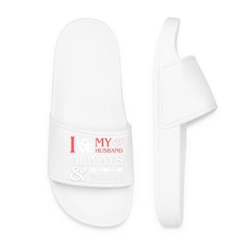 J’adore mon mari, cadeau romantique - Claquettes Femme - blanc - Devant
