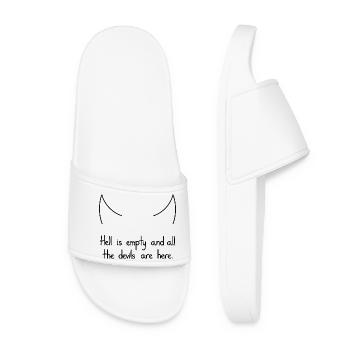 Hell Is Empty And All The Devils Are Here, Black - Women’s Pool Sliders - white - Front