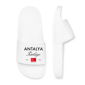 Antalya Turkey Coordinates Travel Souvenir - Women’s Pool Sliders - white - Front