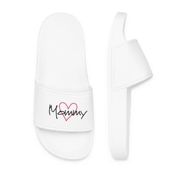 Mommy coeur cadeau de partenaire look - Claquettes Femme - blanc - Devant