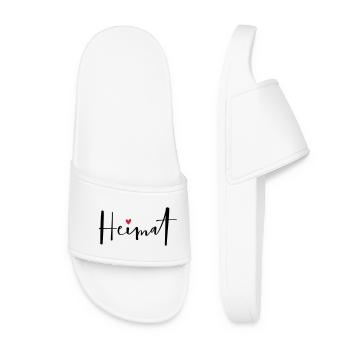 Home I Home At Home Heart Gift - Women’s Pool Sliders - white - Front