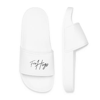 free hugs free hugs cuddle gift - Women’s Pool Sliders - white - Front