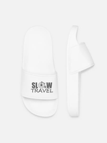 SLOW TRAVEL - Frauen Badelatschen - Weiß