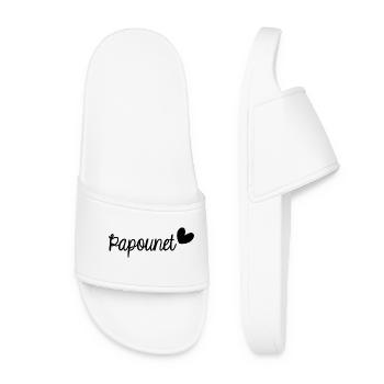 PAPOUNET. PAPA. FÊTE DES PÈRES. BONNE FÊTE PAPA - Claquettes Femme - blanc - Devant