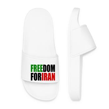 Freedom for iran - Frauen Badelatschen - Weiß - Vorne