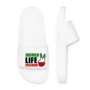 Women life freedom iran - Women’s Pool Sliders - white - Front