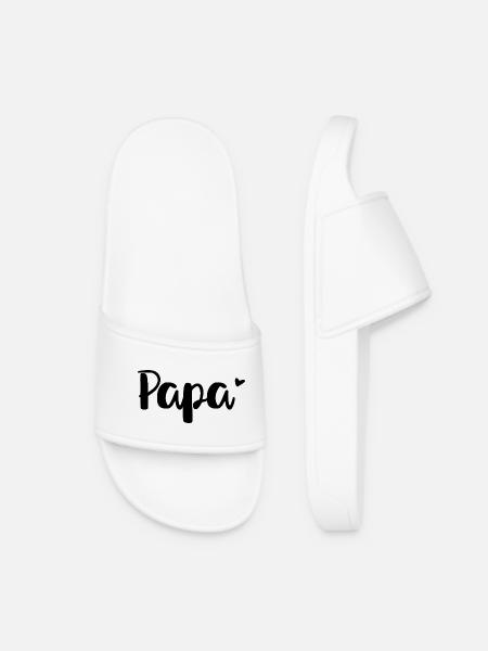 Daddy heart design for all fathers-to-be - Women’s Pool Sliders - white