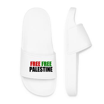 Free Free palestine - Women’s Pool Sliders - white - Front