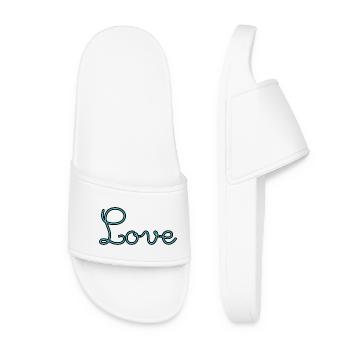 MOM. MOTHER'S DAY. HAPPY MOTHER'S DAY. LOVE - Women’s Pool Sliders - white - Front