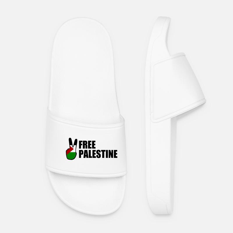 Free palestine - Women’s Pool Sliders - white