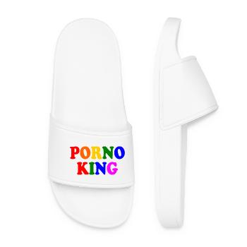 Porno king - Frauen Badelatschen - Weiß - Vorne