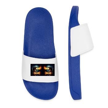 Flemish Fight - Women’s Pool Sliders - royal blue - Front